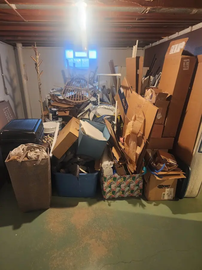 Roll-off dumpster container at job site for Yard Waste Dumpster Rental in Edison